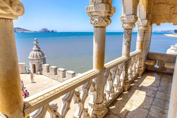 Belém Tower seen from the riverbank